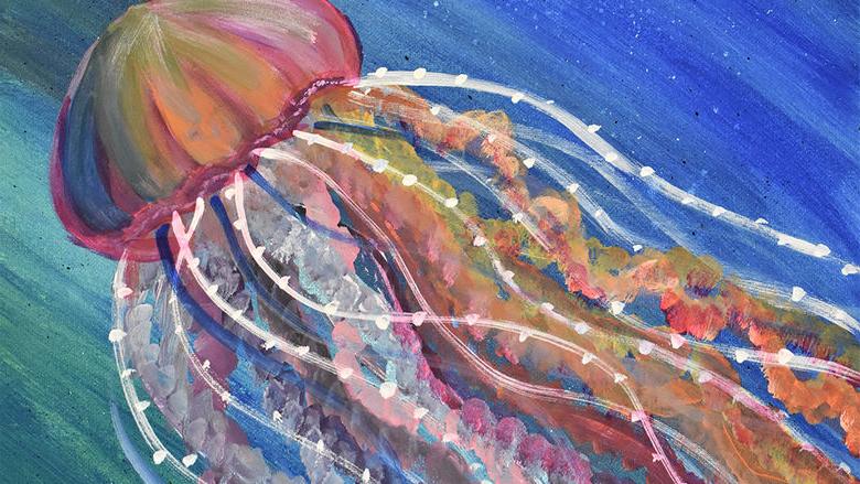 Jellyfish (painted by MaryLou Kolojeski)